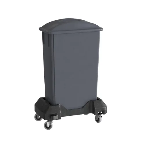 Miniatura 18 de Bote de basura Slim Jim negro de 23 galones con carrito