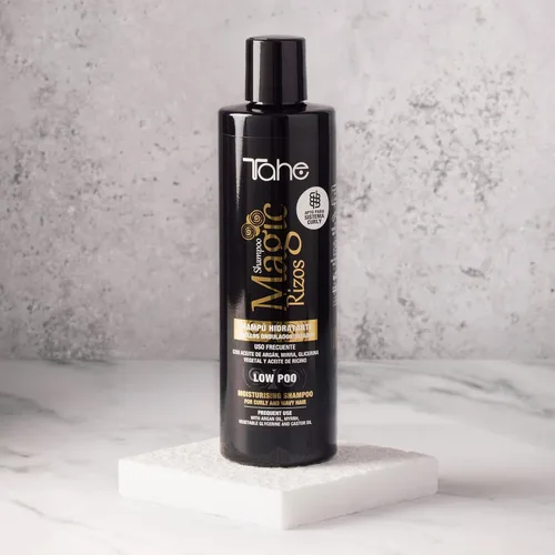 Miniatura 5 de Tahe Magic Rizos Champú Hidratante Bajo Poo para Cabello Rizado y Ondulado, Adecuado para el Método Rizado, 10.1 fl oz