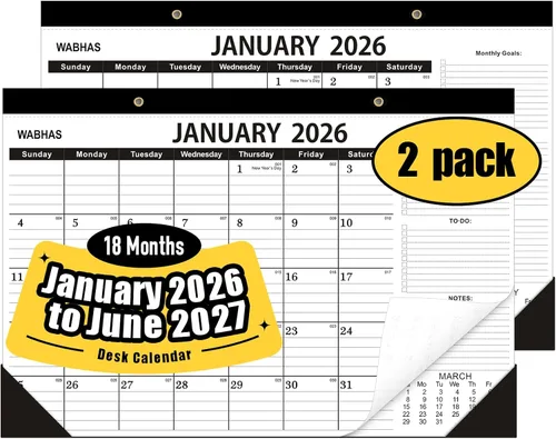 Miniatura 7 de Calendario de escritorio 2025-2026 -18 meses-julio 2025 a diciembre 2026, calendario de escritorio 2025, 12 x 17 pulgadas, calendario 2025-2026