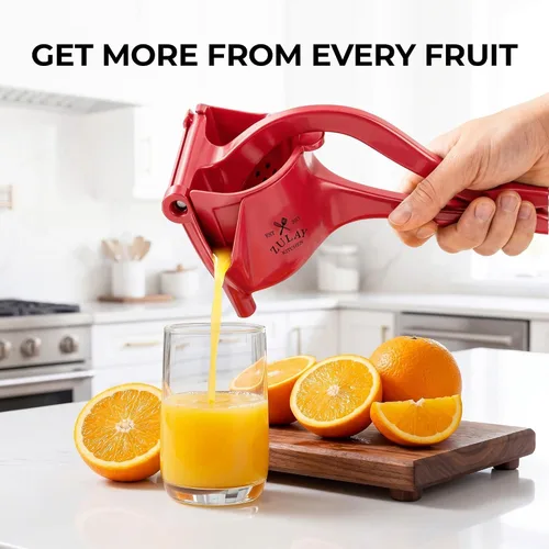 Miniatura 9 de Zulay - Exprimidor manual de frutas, exprimidor de jugos resistente con palanca desmontable y colador extraíble, prensa de frutas y exprimidor