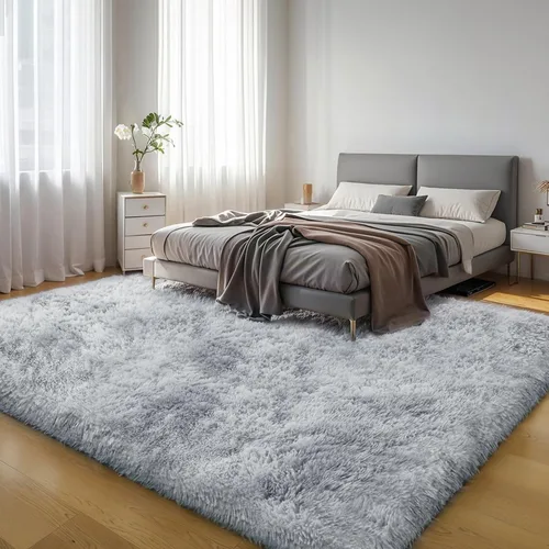 Miniatura 84 de KCHOWUA Alfombras Esponjosas y Peludas de Unicornio para Dormitorio de Niñas, 3x5 pies Lavable Antideslizante Alfombra de Área Shag Peluda para Sala