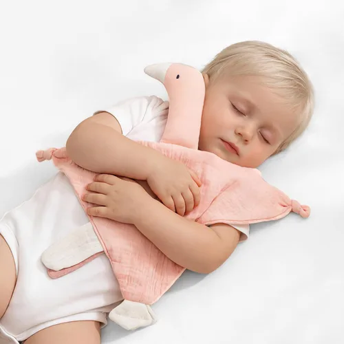 Miniatura 7 de ZIGJOY Bunny Lovey - Manta de seguridad de muselina de algodón suave y transpirable para bebés, regalos para recién nacidos, niños y niñas, azul