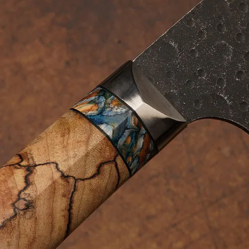 Miniatura 8 de Cuchillo de cocina chino de acero Skd11 forjado, cortador de mano profesional de 8.5 pulgadas, picador afilado de alta dureza, para carne y verduras