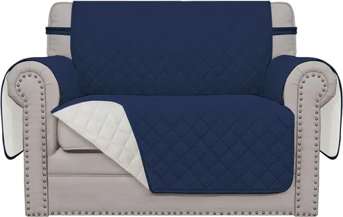 Miniatura 209 de Easy-Going - Funda para sofá, futón y sillón sin reposabrazos, reversible, resistente al agua, para mascotas y niños (azul oscuro/azul claro)