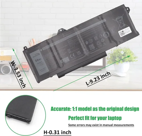 Miniatura 6 de GRT01 - Batería de repuesto para laptop Dell Latitude 14 5421 5431 15 5521 5531 Precision 3470 3561 3571 Alienware m17 R5 AMD Series Notebook 00P3TJ