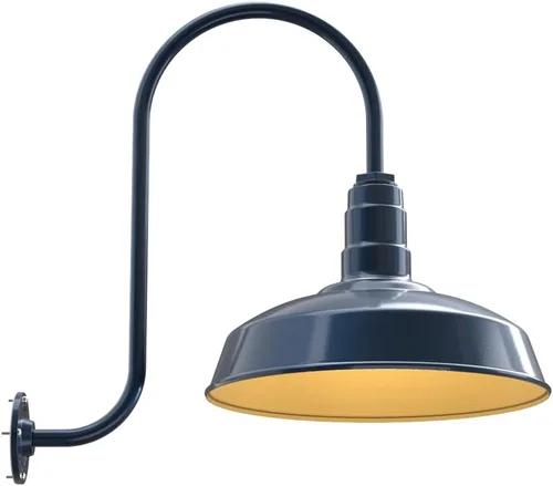 Miniatura 32 de Steel Lighting Co. Gardena - Luz de granero Montaje en pared al aire libre Cúpula de 16 pulgadas Cuello de cisne de 16 pulgadas Luz
