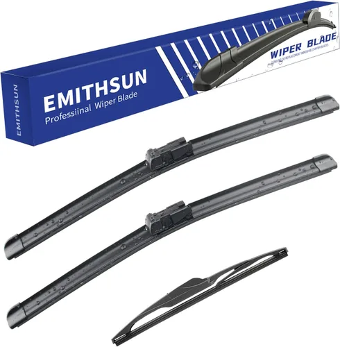 Miniatura 28 de EMITHSUN® Juego de limpiaparabrisas de repuesto para Jeep Wrangler 2007-2017, que cumplen con la calidad OEM, juego de limpiaparabrisas delanteros