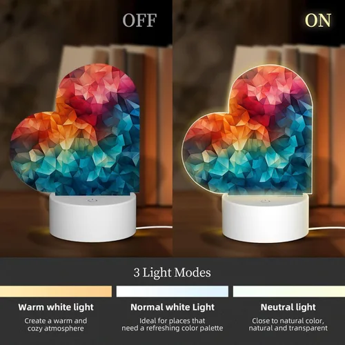Miniatura 3 de 3D Night Light LED Light Lamp Base Personalized Gifts Acrylic Night Light Color Fusion Night Light Acrylic Plaque USB 3 Colors Change Smart Touch