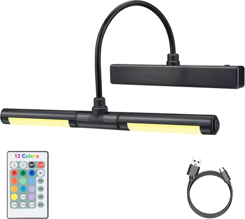 Miniatura 36 de LUXSWAY - Iluminación LED inalámbrica para marcos de fotos, iluminación recargable para exhibición de arte, clip para cuadros, luces para sobre