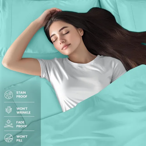 Miniatura 459 de Utopia Bedding Juego de sábanas Queen – Sábanas de 4 piezas para cama tamaño Queen, microfibra suave y transpirable, incluye 1 sábana bajera, 1 Gris