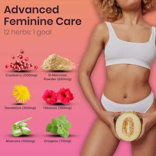 Miniatura 8 de Probiótico avanzado para el cuidado íntimo para mujer, microflora vaginal y apoyo diario para el tracto urinario, levadura, olor y equilibrio