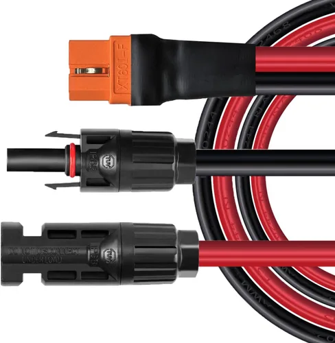 Cable de extensión solar a XT60i 10AWG XT60I-F 6mm2, cable solar compatible con estación de energía portátil de 9.8 ft (10 AWG 10 pies)