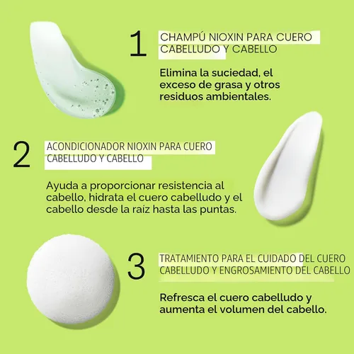 Miniatura 9 de NIOXIN Kits de sistema de engrosamiento del cuero cabelludo + cabello Para cabello natural, teñido y dañado con adelgazamiento ligero a progresado