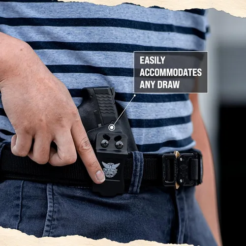 Miniatura 7 de We The People Holsters - Bandera de Gadsden - Transporte oculto en la cintura interior - Funda Kydex IWB - Conducción/inclinación/retención ajustable
