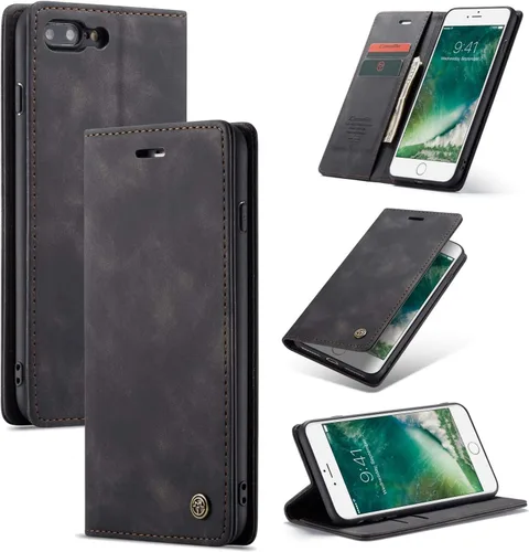 Miniatura 16 de SINIANL Funda para iPhone 7/8, Funda de cuero tipo billetera con tarjetero Cierre magnético Kickstand a prueba de golpes Fundas protectoras