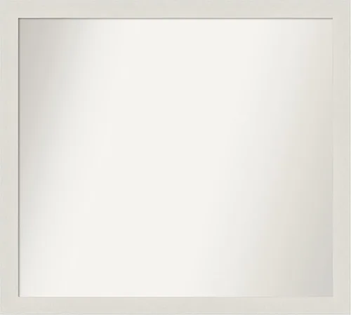 Miniatura 524 de Amanti Art Espejo de baño blanco para sobre el fregadero, 24 x 24 pulgadas, hecho a medida, espejo de tocador cuadrado blanco estrecho, marco