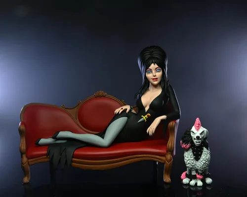 Miniatura 6 de NECA - Juego de figuras de acción de Elvira on Couch (Toony Terrors) de 6 pulgadas en caja