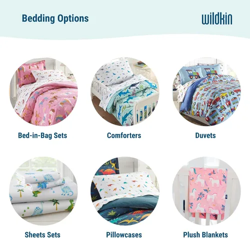 Miniatura 5 de Wildkin Funda de almohada 100% algodón para niños pequeños, hipoalergénica, suave y transpirable, dinosaurios jurásicos