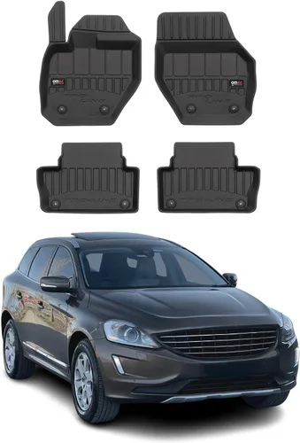 Miniatura 10 de OMAC Alfombrillas de alta calidad y forro de carga para Volvo XC60 2018-2026, 5 unidades, alfombrillas de automóvil para todo tipo de clima, 3D