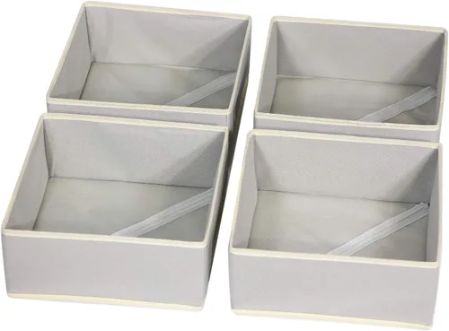 DIOMMELL Caja de almacenamiento de tela plegable para armario, aparador, cajón, cestas de tela, contenedores divisores para ropa, ropa interior,