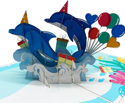 Miniatura 8 de Tarjeta desplegable de feliz cumpleaños Tarjeta de felicitación de cumpleaños con globos emergentes 3D para niños, adultos, familiares y amigos, 5