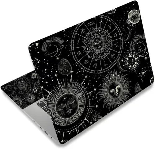 Miniatura 42 de Adhesivo para laptop de 12.1-15.6 pulgadas, calcomanía reutilizable universal de vinilo para laptop, protector de arte impermeable en color panal