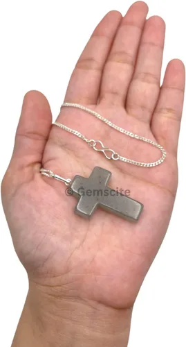 Miniatura 4 de GEMSCITE Colgante de cruz de piedras preciosas con cadena de 24 pulgadas + bolsa de cristal curativo de moda, hecho a mano, para hombres y mujeres