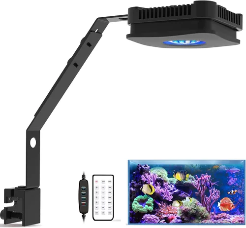 Miniatura 11 de Lominie - Luz LED para acuario de espectro completo, luz de tanque de peces de agua dulce y agua salada para coral, arrecife, tanque de nano acuario