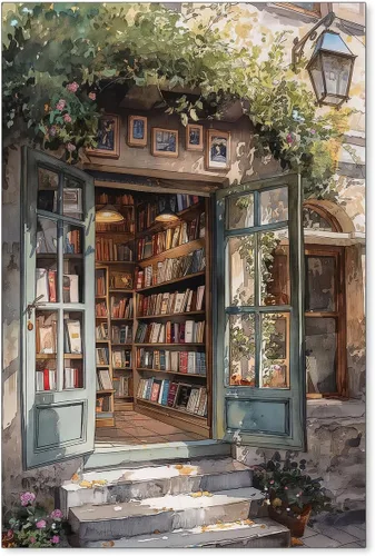Miniatura 28 de Haitunone Arte de Pared de Lectura Femenina Victoriana Academia Oscura Libros Melancólicos Póster Pintura al Óleo Antigua Impresiones en Lienzo