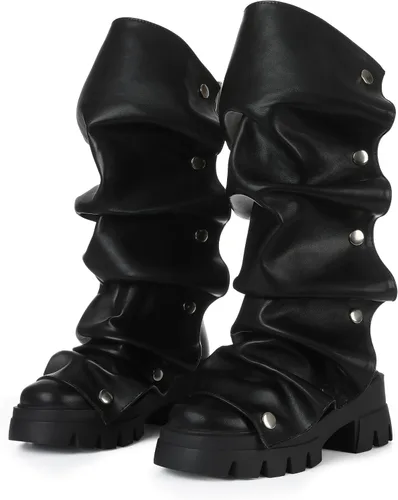 Miniatura 9 de VOMIRA - Botas holgadas para mujer con solapas plegables