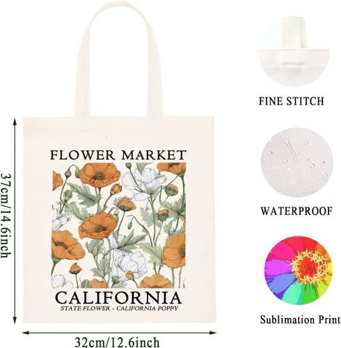 Miniatura 4 de WCGXKO Bolsa ecológica para viaje de California y regalo de Arizona