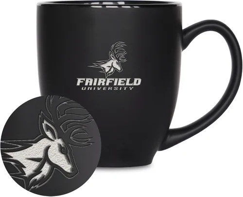Miniatura 338 de Rico Industries - Taza de cerámica mate negra con grabado láser estándar de 15oz para NCAA (escuelas T & U) - Para bebidas calientes o frías