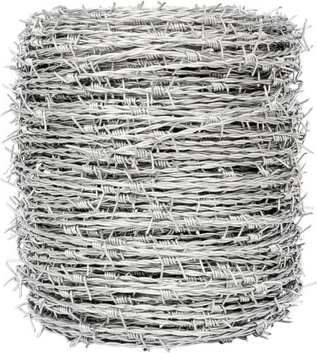 Alambre de púas real de 1320 pies, rollo de alambre de púas de 4 puntos calibre 18 para manualidades, vallas, disuasorio de bichos, comedero de