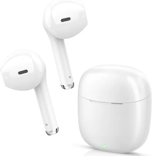 yobola Auriculares inalámbricos, auriculares Bluetooth, graves profundos y ligeros, mini auriculares inalámbricos para correr/fitness, 25 horas de