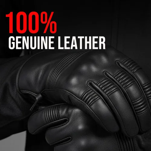 Miniatura 7 de Jackets 4 Bikes Guantes de cuero para motocicleta para hombres y mujeres, pantalla táctil, acolchado de gel, protección de nudillos y palma, guantes