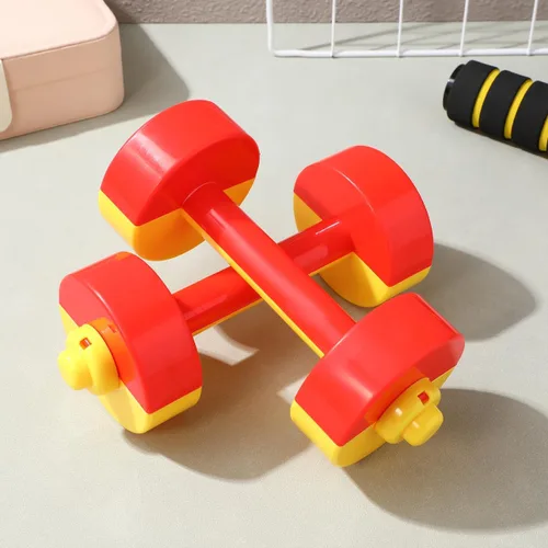 Miniatura 7 de Toddmomy Par de mancuernas para niños, mini barra de plástico, equipo de fitness para educación temprana, gimnasio en casa, entrenamiento de fuerza