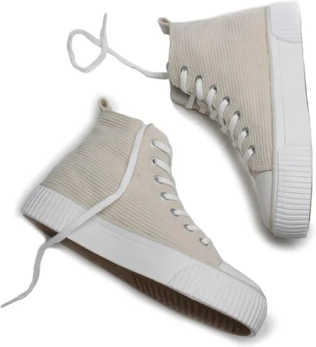 Miniatura 6 de PepStep Women's Fashion Platform High Top Sneakers, Cute Corduroy or Faux Lamb's Fur UpperMemory Foam Insole,Trendy Slim Shoe Lace