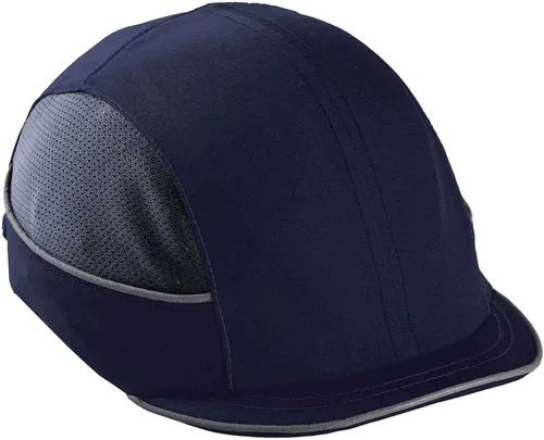 Miniatura 17 de Gorra de seguridad Ergodyne, estilo gorra de béisbol, cómoda protección para la cabeza, visera larga, Skullerz 8950, azul marino, larga
