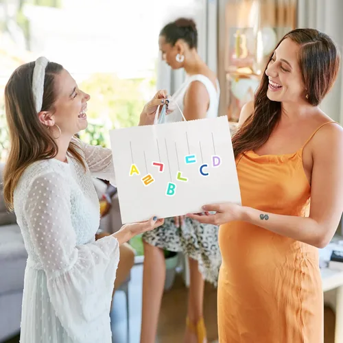 Miniatura 5 de 80 bolsas de papel blanco con asas a granel, de 16 x 6 x 12 pulgadas, bolsas de regalo grandes, bolsas de papel de estraza a granel para boutiques