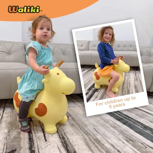 Miniatura 4 de WALIKI Tolva de caballo hinchable Benny The Jumping Bull Pony inflable para niños pequeños