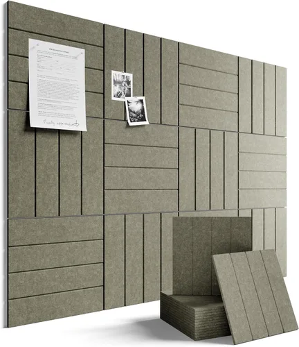 Miniatura 32 de Tablero de anuncios de fieltro grande de 36 x 24 pulgadas, alternativa al tablero de corcho – Paquete de 6 con 40 pestañas adhesivas extraíbles