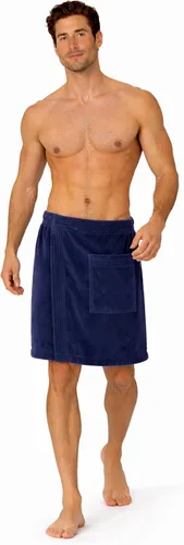 Miniatura 7 de Toalla ajustable de terciopelo de rizo de algodón turco para hombres (gris, talla única)