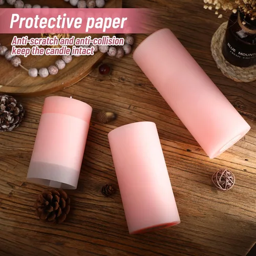 Miniatura 4 de Sumind Juego de 12 velas de pilar a granel de 3 x 4 pulgadas, 6 pulgadas, 8 pulgadas, sin goteo, sin perfume, velas largas y limpias para bodas, Rosa