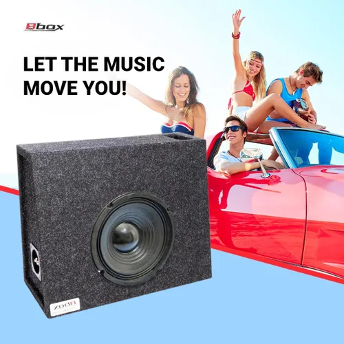 Miniatura 5 de Atrend - Caja de subwoofer universal con ventilación estilo camión de 8 pulgadas, paneles finales en inglete y Dado, acabado alfombrado premium