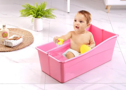 Miniatura 6 de Ganen Bañera de bebé portátil (rosa)