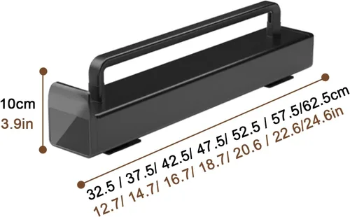 Miniatura 3 de Barra de valet para armario extraíble, soporte retráctil para pantalones de 66.1 lbs, riel de ropa retráctil de aleación de aluminio, doble fila