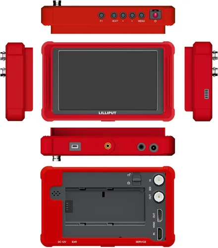 Miniatura 6 de Lilliput Monitor de cámara FS5 5.4 pulgadas 60HZ 4K HDMI 2.0 3G 3D-LUT SDI Video Assist 1920 * 1200 Full HD con funda de silicona