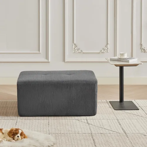 Miniatura 35 de Modular Sectional Sofa with Movable Ottoman, 1 Seat Deep Seat Couch with 1 Pillow, Comfy Cloud Sectional Sofa for Living Room, Bedroom and Apartment