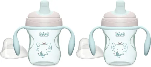 Miniatura 12 de Chicco Trainer Sippy Cup 6+ meses, taza de entrenamiento de bebé de 7 onzas con boquilla semisuave resistente a las mordeduras, asas extraíbles