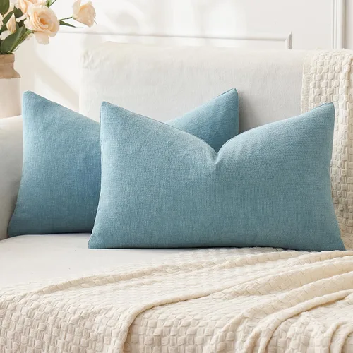 Miniatura 46 de MIULEE Juego de 2 fundas de almohada cuadradas decorativas de felpilla suave de 20 x 20 pulgadas para sofá, sala de estar y cama de color verde oliva